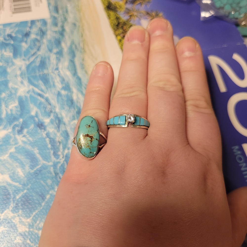 Turquoise Silver Ring - Picture 2 of 4